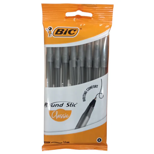 Zdjęcie produktu: Bic Długopis Round Stic Classic Pouch czarny 8 szt.