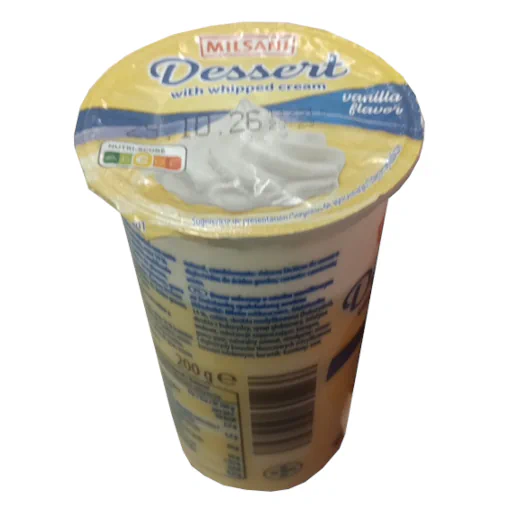 Zdjęcie produktu: Milsani - deser mleczny o smaku waniliowym, z pianką 200g