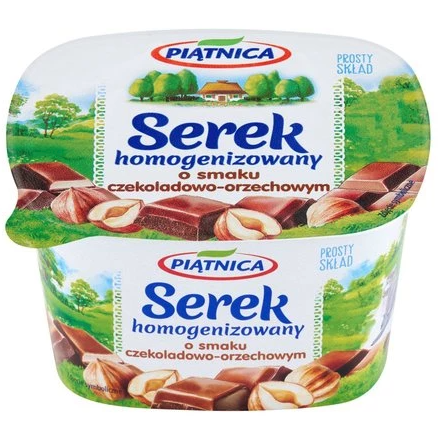 Zdjęcie produktu: PIĄTNICA Serek homogenizowany o smaku czekoladowo-orzechowym 150 g