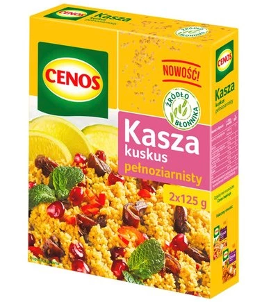 Zdjęcie produktu: CENOS Kasza kuskus pełnoziarnisty (2 x 125 g) 250 g