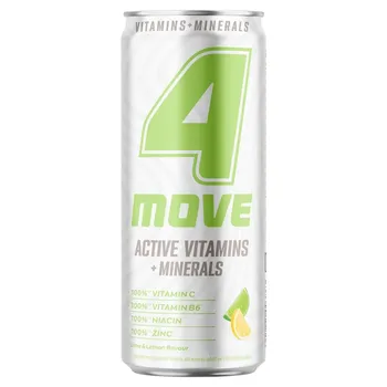 Zdjęcie produktu: 4Move Active Vitamins Gazowany napój o smaku limonki i cytryny 330 ml