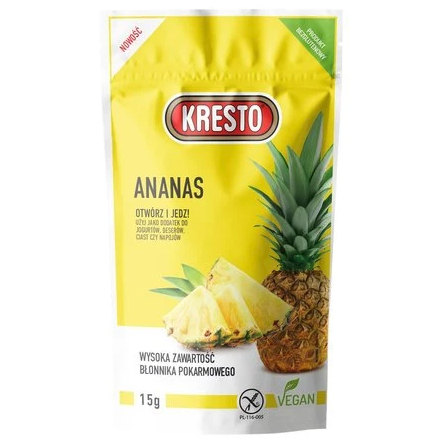 Zdjęcie produktu: Ananas liofilizowany KRESTO 15 g