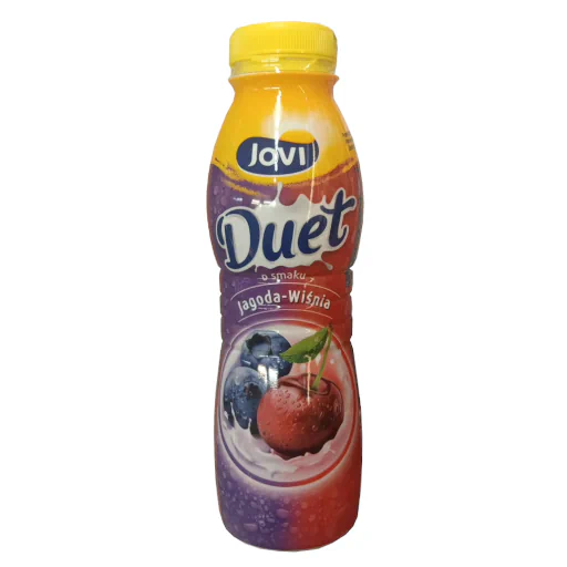 Zdjęcie produktu: Jovi Duet Napój jogurtowy o smaku jagoda-wiśnia 350 g