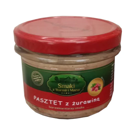 Zdjęcie produktu: SMAKI Z WARMII I MAZUR Pasztet z żurawiną 160 g