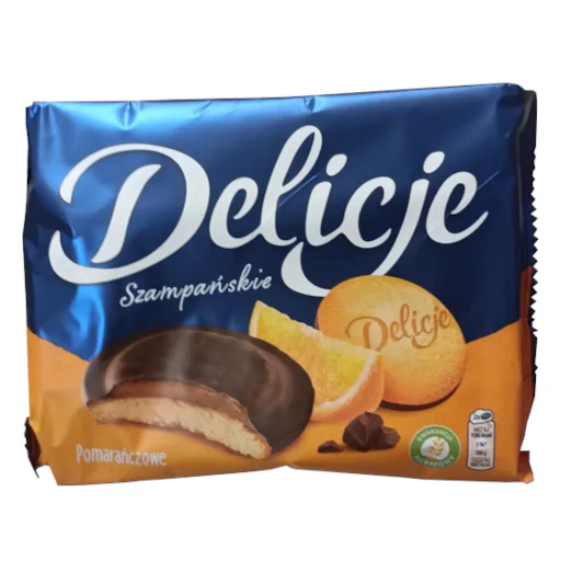 Zdjęcie produktu: Delicje Szampańskie Biszkopty z galaretką pomarańczową oblewane czekoladą 294 g