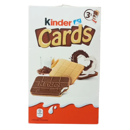Zdjęcie produktu: KINDER Cards Wafel wypełniony mlecznym i kakaowym nadzieniem 79 g