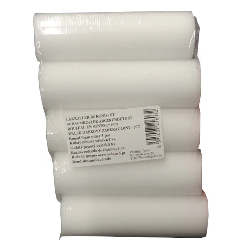 Zdjęcie produktu: wałki gąbkowe zaokrąglone do lakierowania 5szt, 10cm