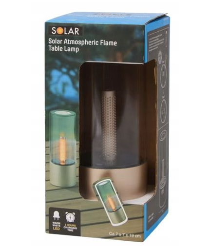 Zdjęcie produktu: STOŁOWA LAMPA solarna stojąca lampa 2 tryby USB-C ZŁOTA
